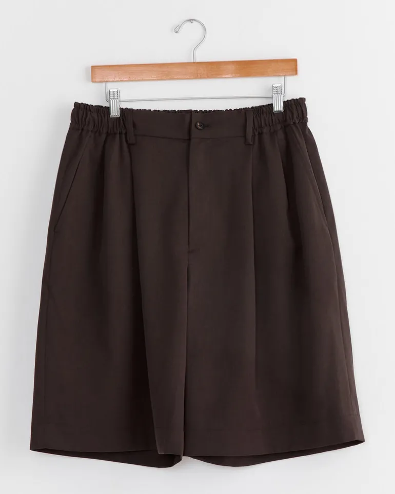 Wide Easy Short in Grey Khaki