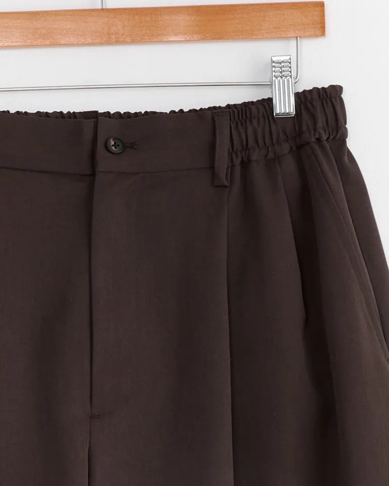 Wide Easy Short in Grey Khaki