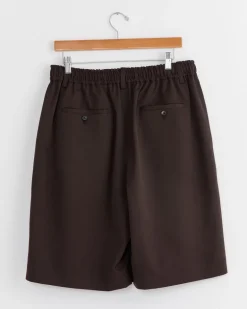 Wide Easy Short in Grey Khaki