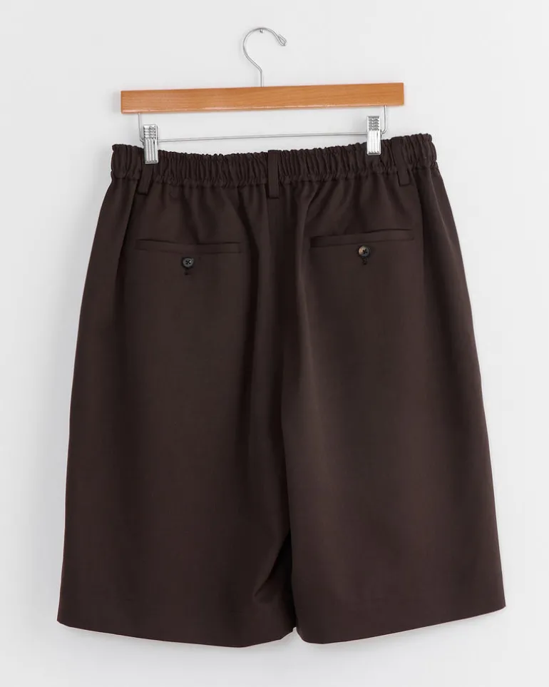 Wide Easy Short in Grey Khaki