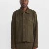 Wool Like Light Jacket in Khaki