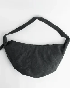 XL Croissant Bag in Ash Black