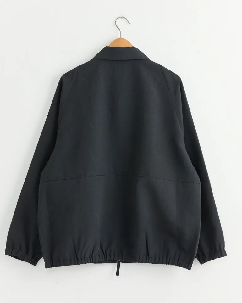 Zip Up Blouson in Ink Black
