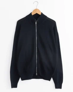 Zipped Cardigan in Black